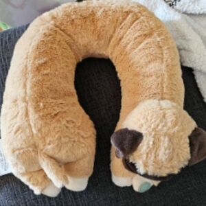 Vibrating Neck Massager Plush Pug Dog Pillow
